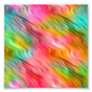 Colourful Crane Flower Wavy Texture Photo Print