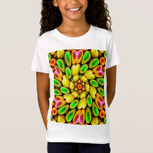 Colourful crayon flower patterns T-Shirt