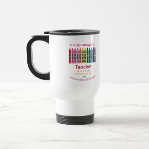 Colourful Crayon/ Kindergarten Teacher Appreciatio Travel Mug
