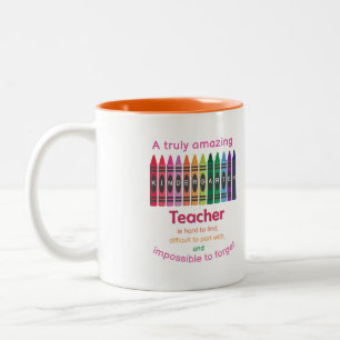 Colourful Crayon/ Kindergarten Teacher Appreciatio Two-Tone Coffee Mug