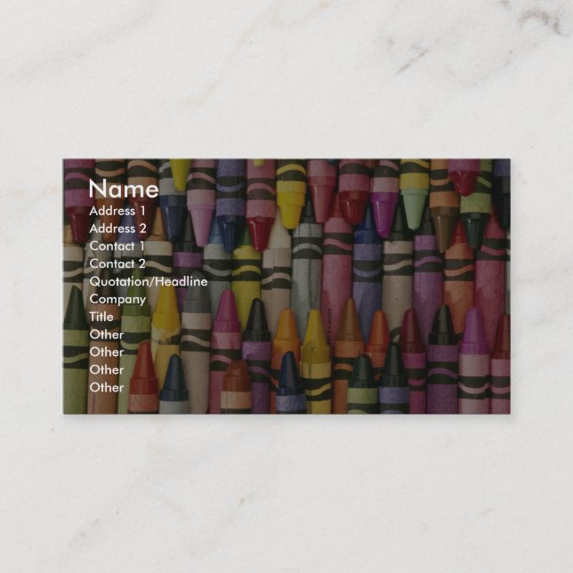 Colourful Crayons Business Card (Front)