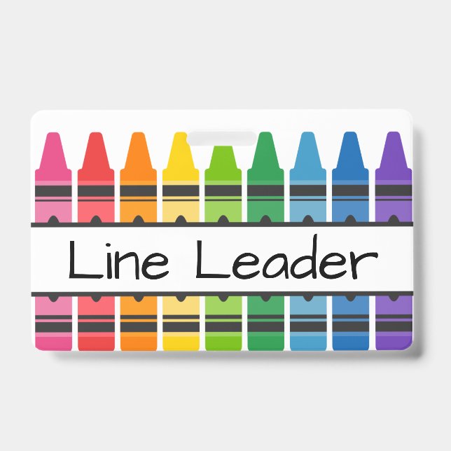 Colourful Crayons Classroom Jobs Personalised ID Badge (Front)
