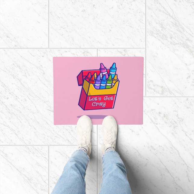 Colourful Crayons Let's Get Cray Doormat (Indoor)