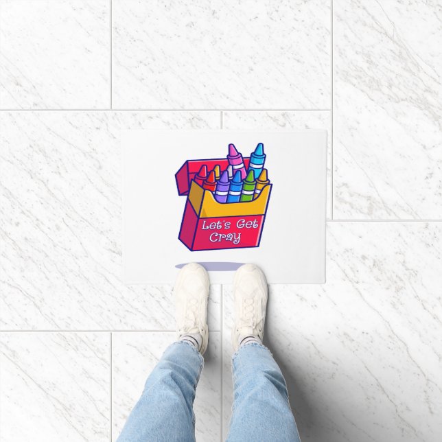 Colourful Crayons Let's Get Cray Doormat (Indoor)