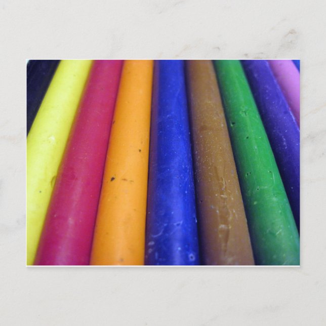Colourful Crayons Postcard (Front)