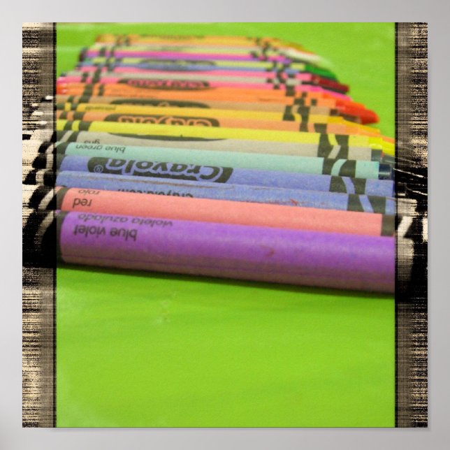 Colourful Crayons Poster (Front)