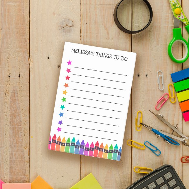Colourful Crayons & Stars Things To Do Post-it Notes (Creator Uploaded)