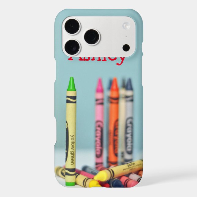Colourful Crayons with customisable name (Back)