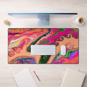 Colourful Crazy Abstract Playful Marble Design Nam Desk Mat