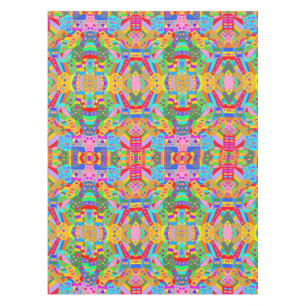 colourful crazy pattern modern art hippy  tablecloth