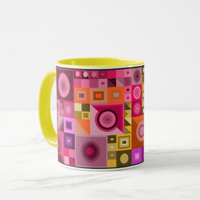Colourful creative artistic graphical birthday gif mug (Front Left)