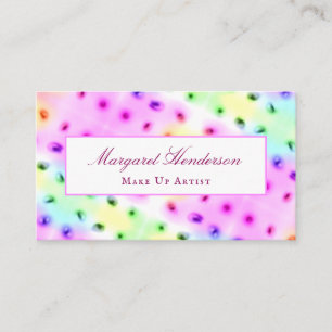 Colourful Creative Make Up Artist Business Card