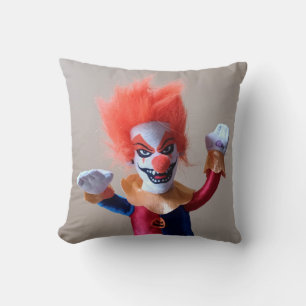 Colourful Creepy Scary Clown Cushion