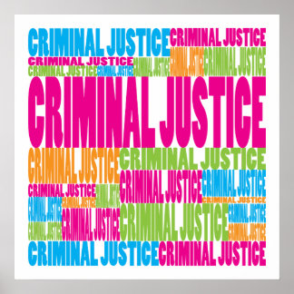 Colourful Criminal Justice Poster
