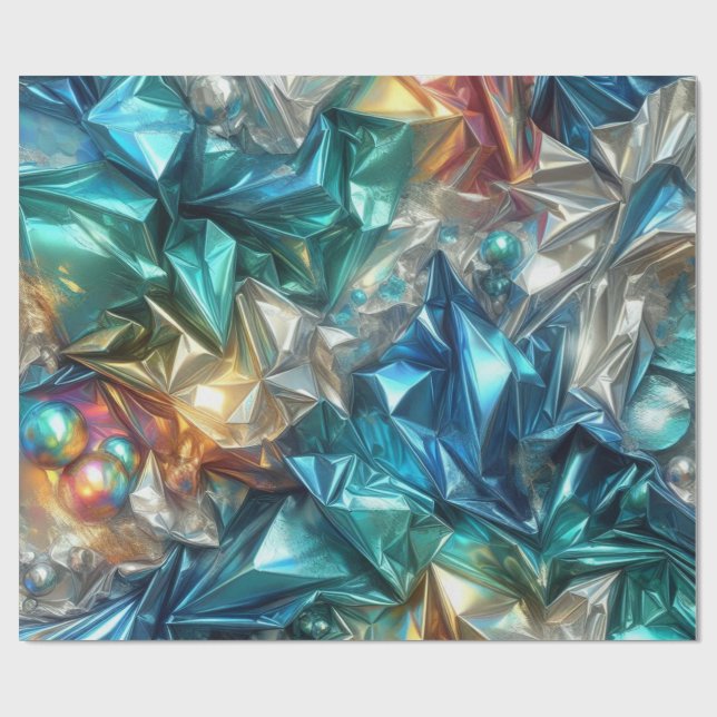 Colourful Crinkle Wrapping Paper (Flat)