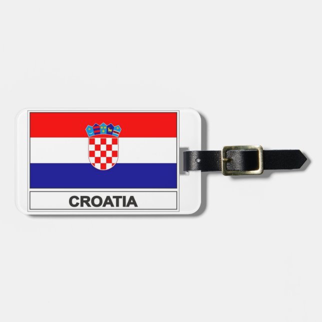 Colourful Croatia Luggage Tag (Front Horizontal)