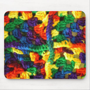 Colourful Crochet Mouse Mat