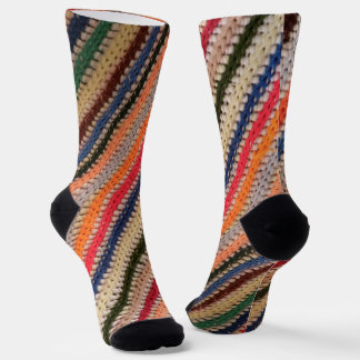Colourful Crochet Print Socks