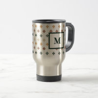 Colourful Cross Pattern Personalised Initial Mug