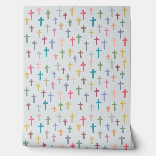 Colourful cross Pattern Wallpaper (Unrolling)