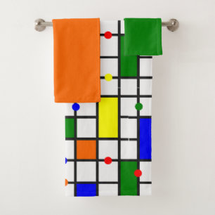 Colourful Crossword  Bath Towel Set