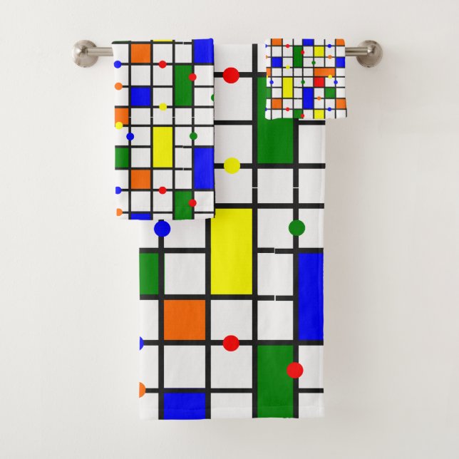 Colourful Crossword  Bath Towel Set (Insitu)