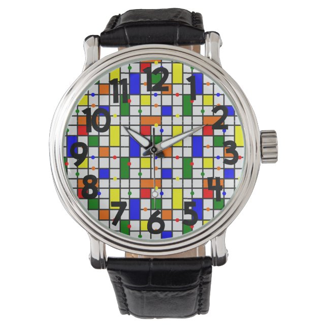 Colourful Crossword  Watch (Front)