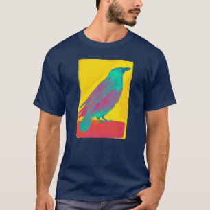 Colourful Crow Watercolor T-Shirt