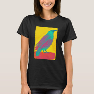 Colourful Crow Watercolor T-Shirt