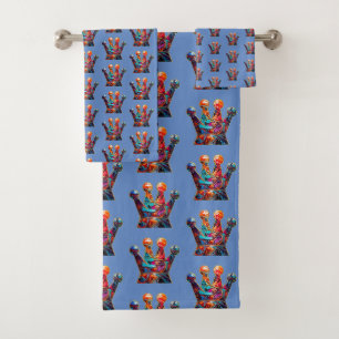 Colourful Crown Bath Towel Set