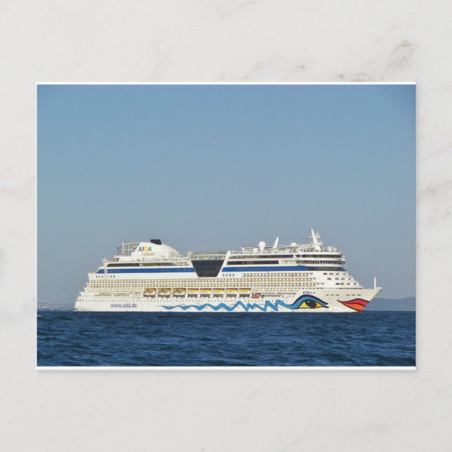 Colourful Cruise Ship Postcard (Front)