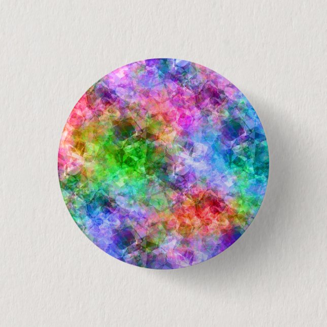 Colourful Crumpled Texture 3 Cm Round Badge (Front)
