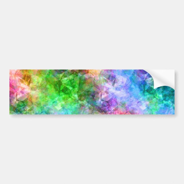 Colourful Crumpled Texture Bumper Sticker (Front)