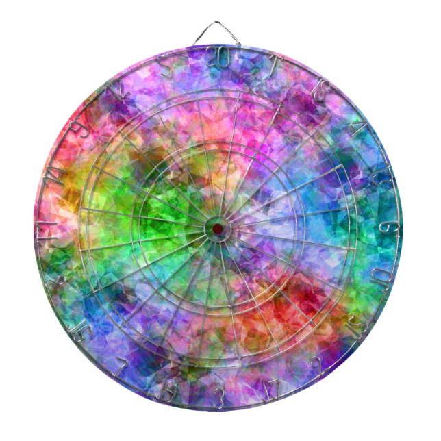 Colourful Crumpled Texture Dartboard (Front)