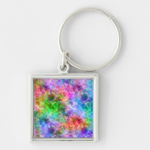 Colourful Crumpled Texture Key Ring