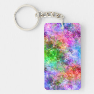Colourful Crumpled Texture Key Ring