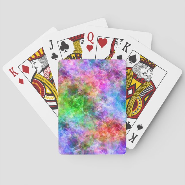 Colourful Crumpled Texture Playing Cards (Back)