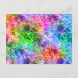 Colourful Crumpled Texture Postcard