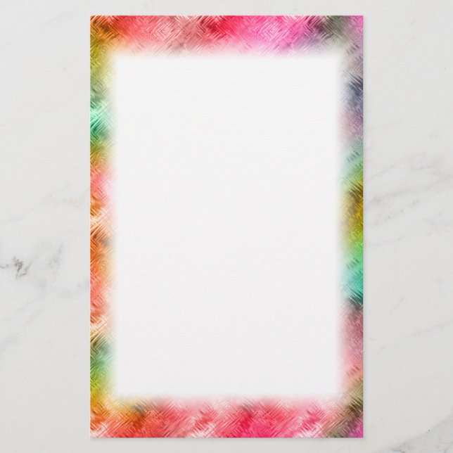 Colourful Crystal Glass Pattern Stationery (Front)