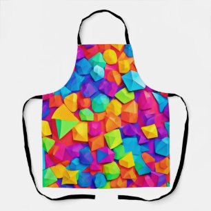 Colourful Crystal Shapes Art Apron