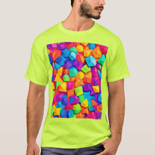 Colourful Crystal Shapes Art T-Shirt