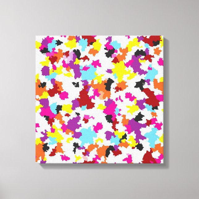 Colourful Crystalline Irregular Abstract Pattern  Canvas Print (Front)