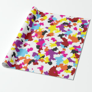 Colourful Crystalline Irregular Abstract Pattern Wrapping Paper