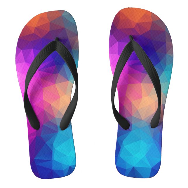 colourful crystals flip flops (Footbed)
