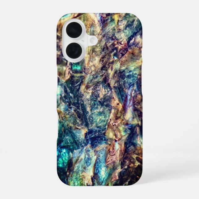 Colourful Crystals iPhone 16 Case (Back)
