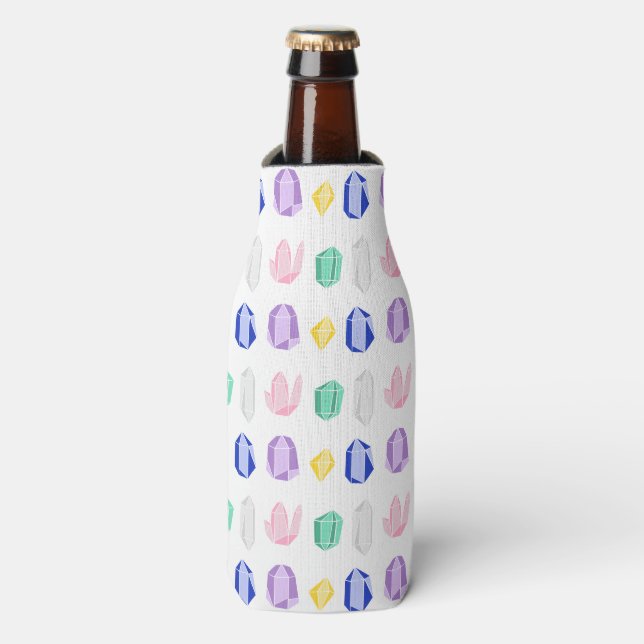 Colourful Crystals Pattern Bottle Cooler (Bottle Front)