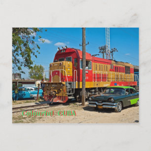 Colourful cuba postcard