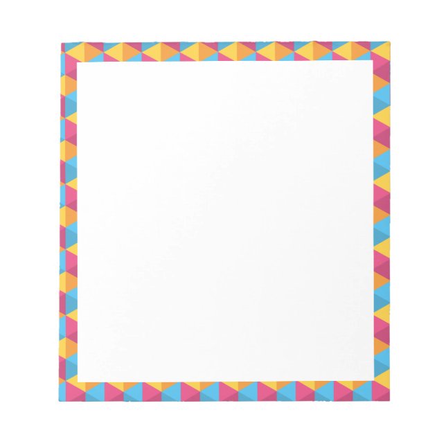 Colourful Cube Pattern Notepad (Front)