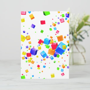 Colourful Cubes 1 Thank You Card