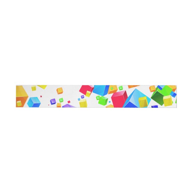 Colourful Cubes 1 Wrap Around Label (Individual)
